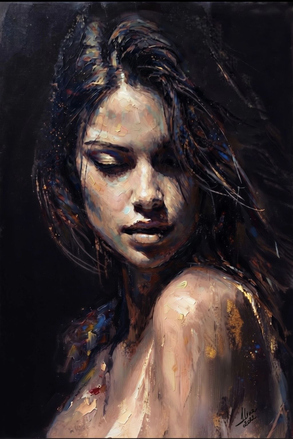 ArteDiAlina.com painting: Deep Thoughts